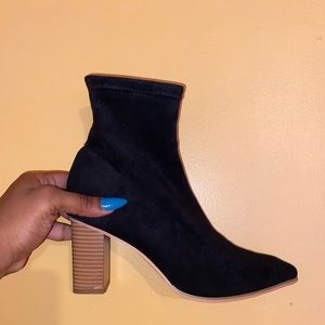 Black sock booties